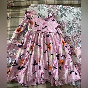 Little Sleepies Kids Halloween Dress - Pink with Halloween Print